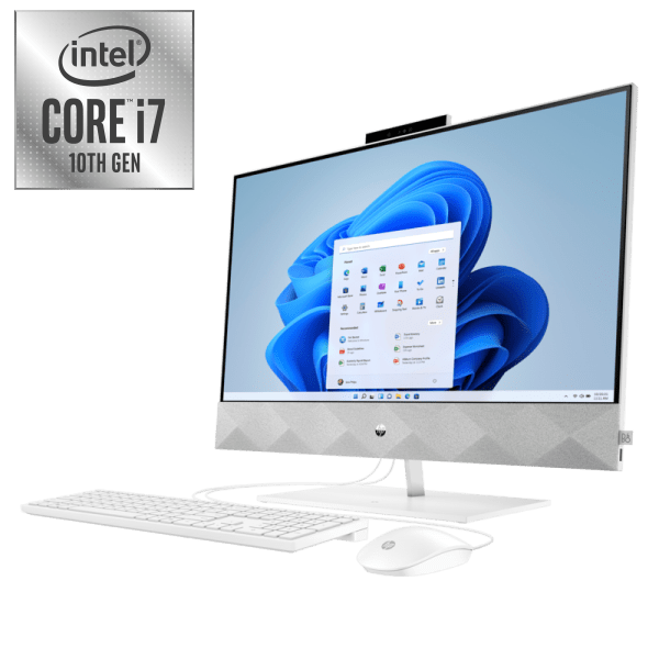 HP Pavilion 27-d0063nh Bundle PC (1H9D7EA), Intel Core i7-10700T, 16GB Ram, 2TB HDD